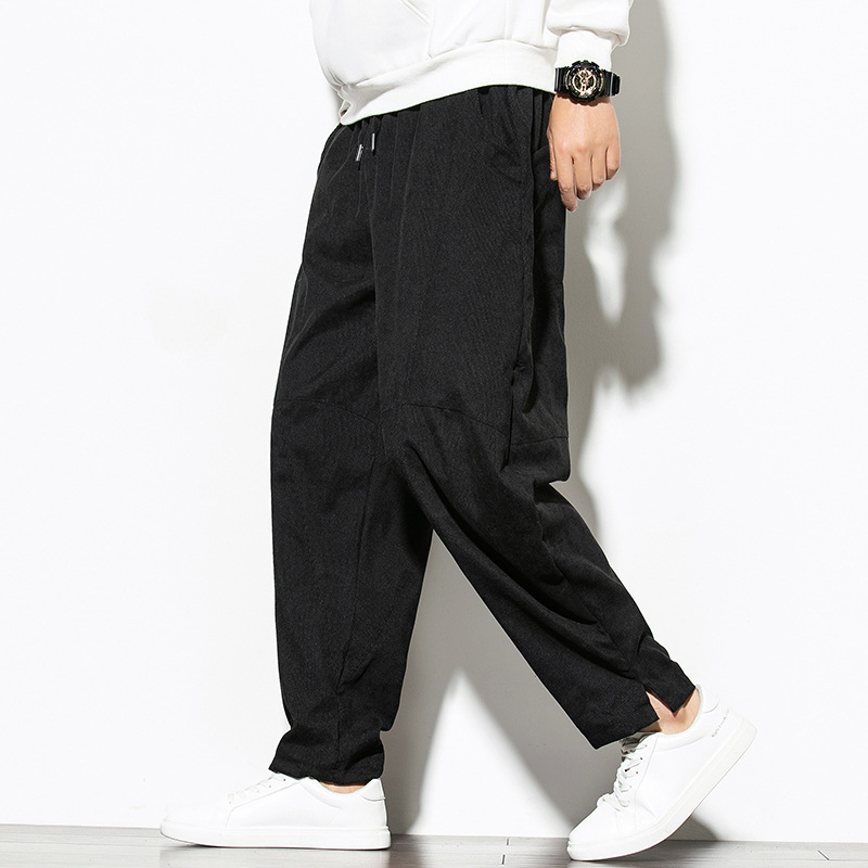 Oversized corduroy wide-leg pants