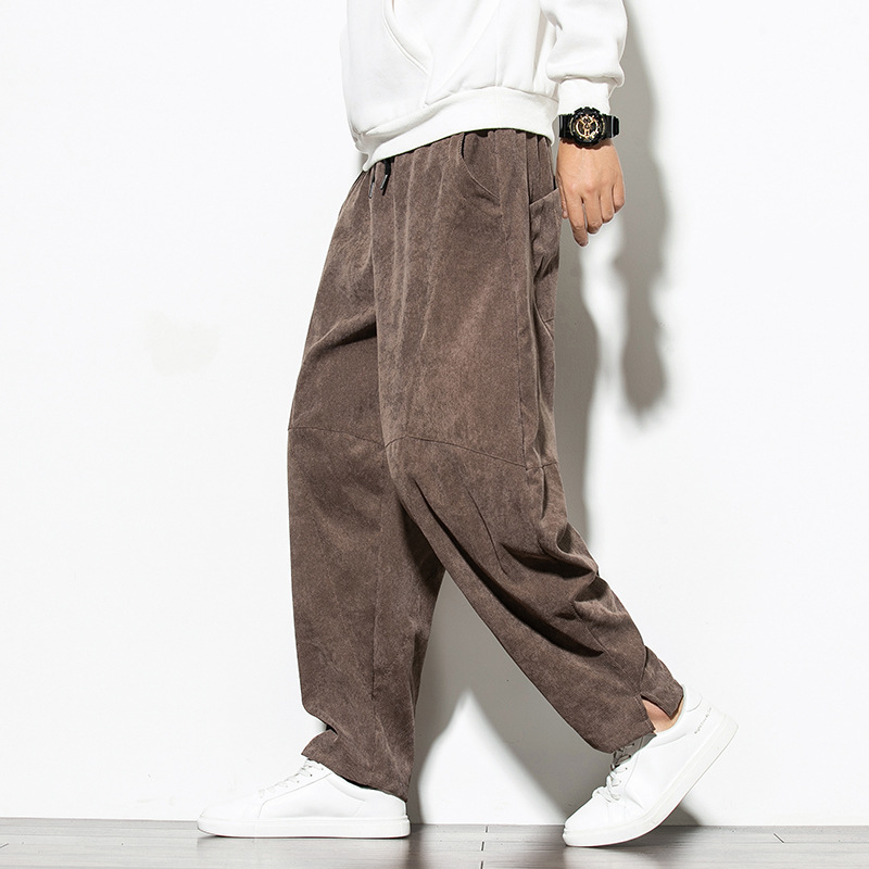 Oversized corduroy wide-leg pants