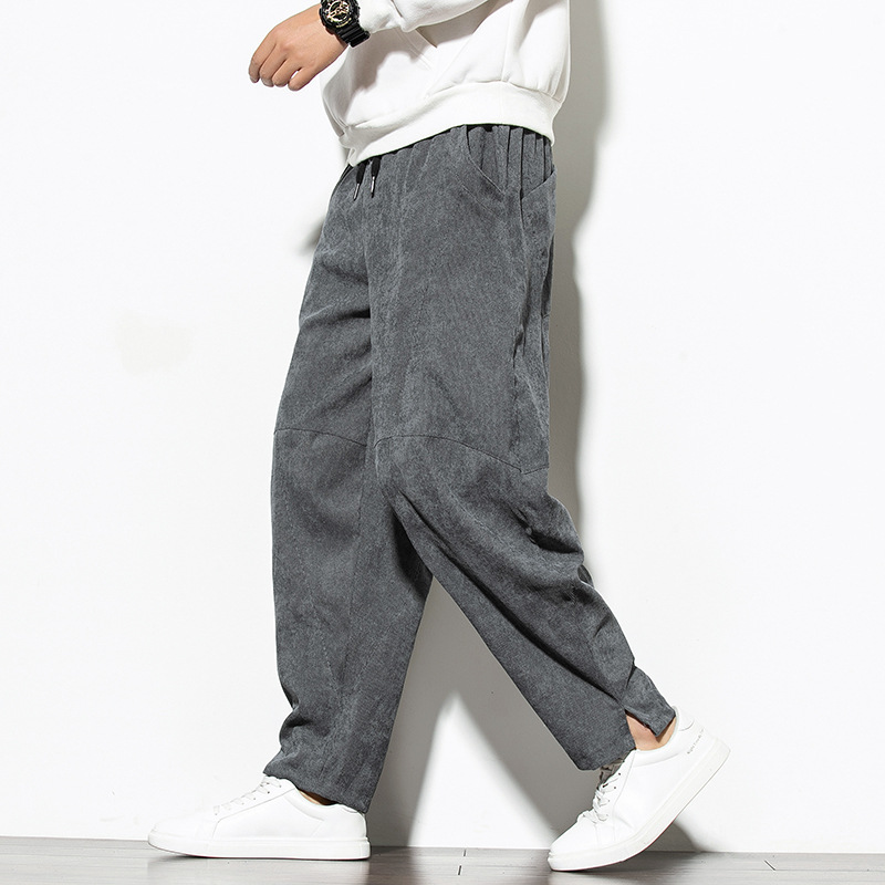 Oversized corduroy wide-leg pants