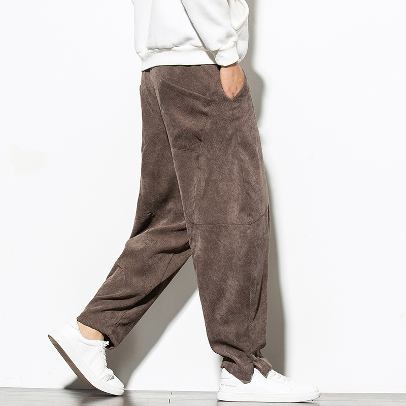 Oversized corduroy wide-leg pants