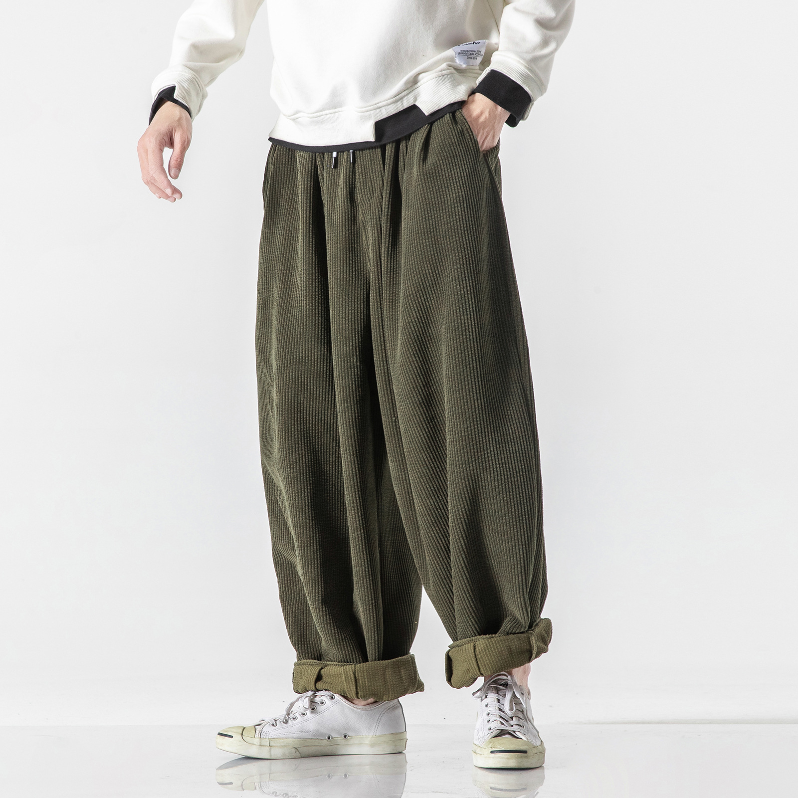 Title 9, Casual rechte broek van corduroy met wijde pijpen