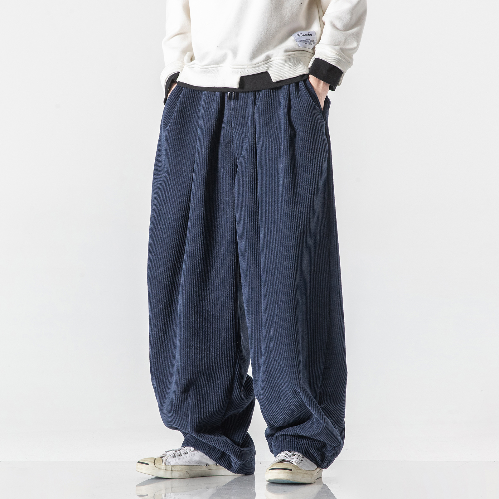 Casual Corduroy Wide-leg Straight Trousers
