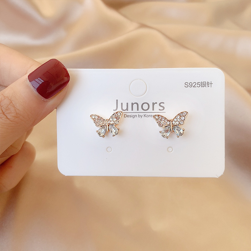 Butterfly Stud Earrings Super Fairy Tassel Long Earrings