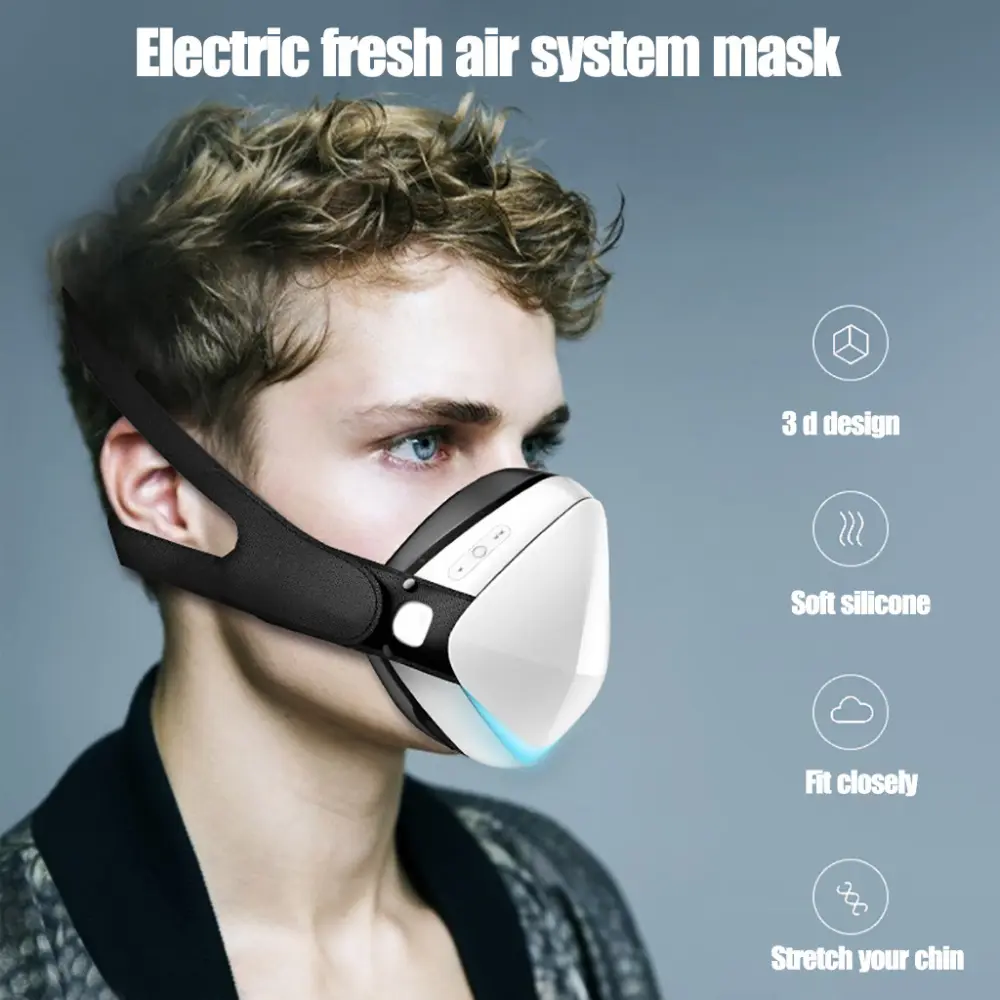 Adult FaceMask Smart Electric Dustproof Face Mask Anti-Fog Air