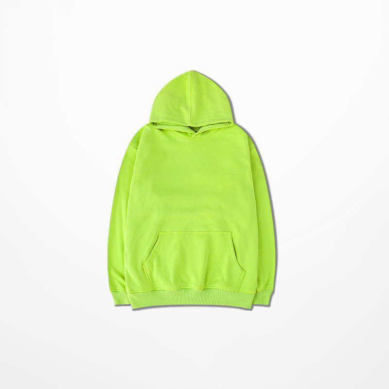 Title 7, Street Simple Loose Solid Color Plus Fleece Hoo...