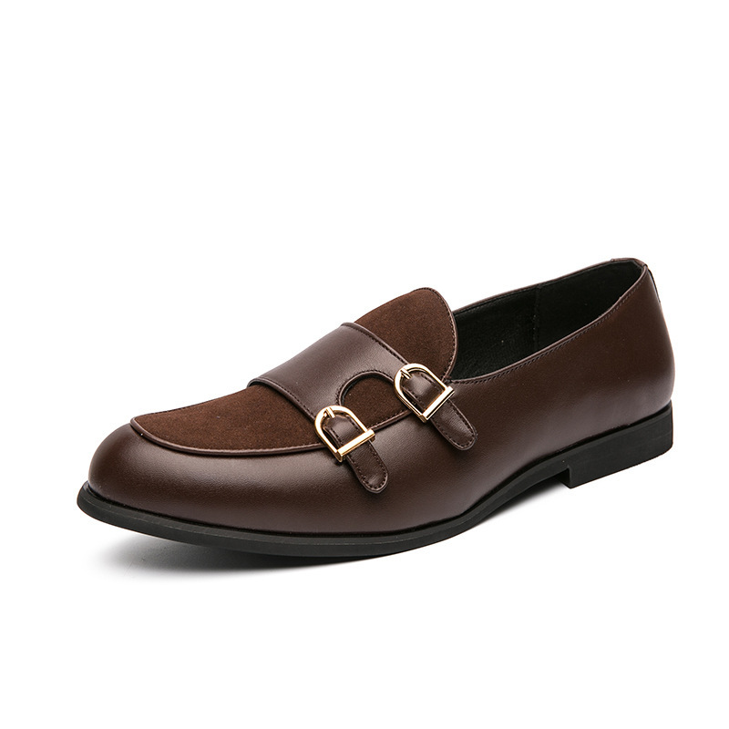 Title 8, British Style Buckle Small Leather Shoes Britis...