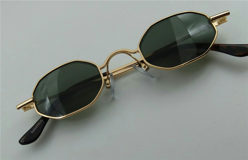 Title 4, Hexagonal Mini-frame Sunglasses With Decorative...