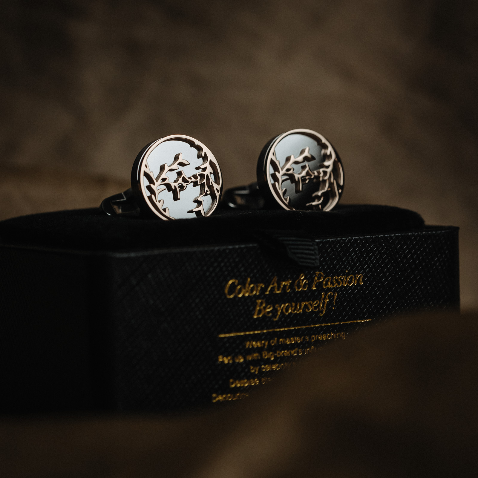 French Steel Color Cufflinks Men's Business Casual Shirt — foto 2