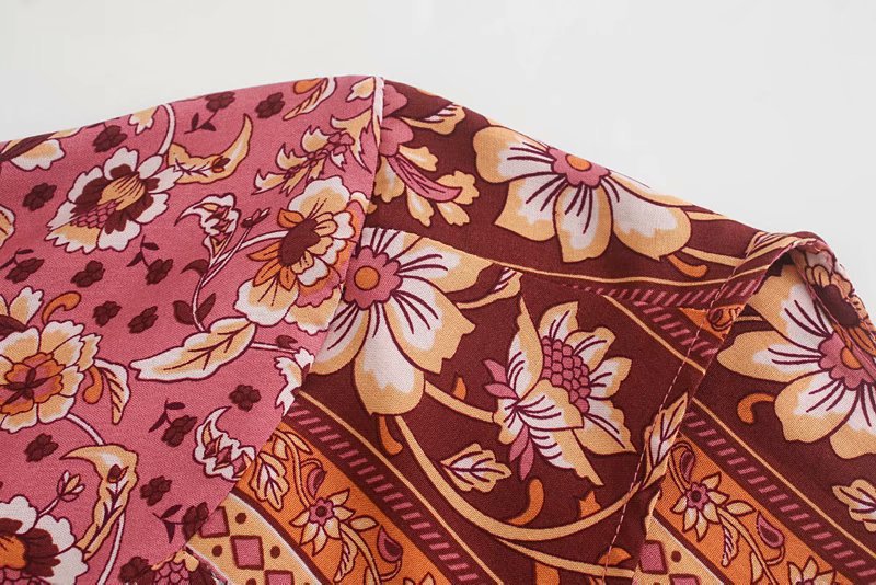 Vacation Positioning Rayon Long-Sleeved Women'sEthnic Style Shirt