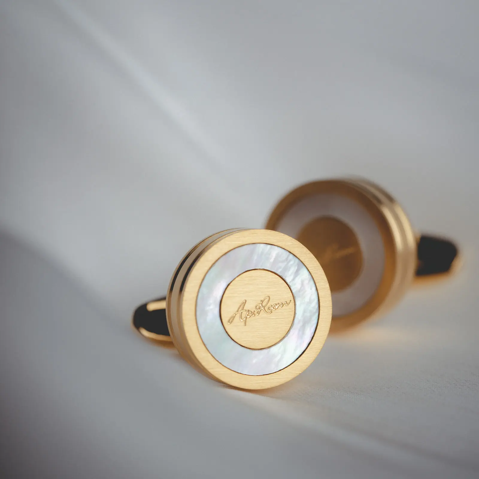 French Gold And Silver Shell Cufflinks Men's