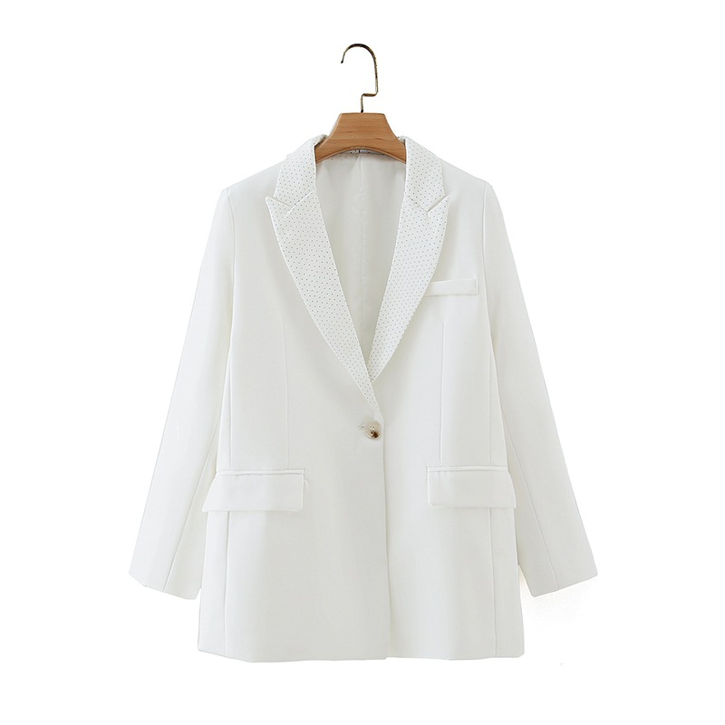 Temperament Slim Long-Sleeved Collar Stitching Suit Jacket