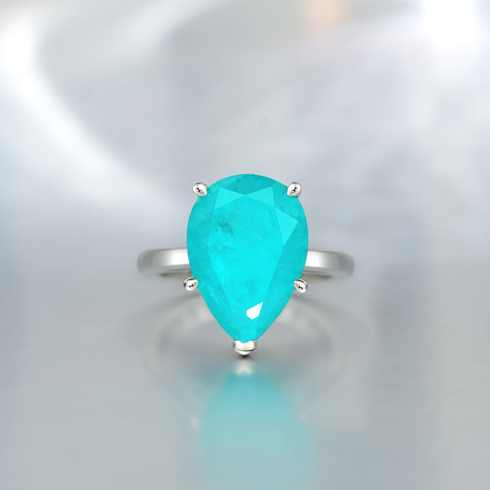 European And American Paraiba Ring Ins Cross-Border Hot-Selling VintageAccessories