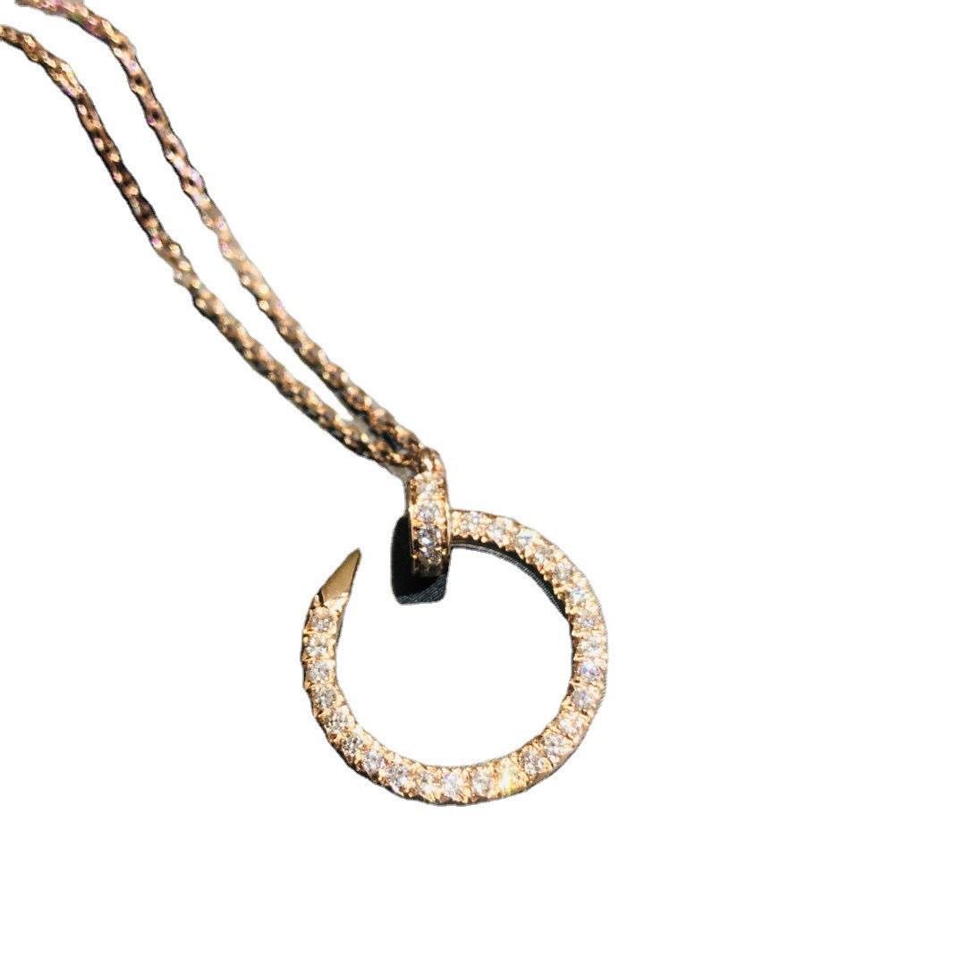 European And American Full Diamond Clavicle Chain OLCommuter C-Shaped All-Match Necklace