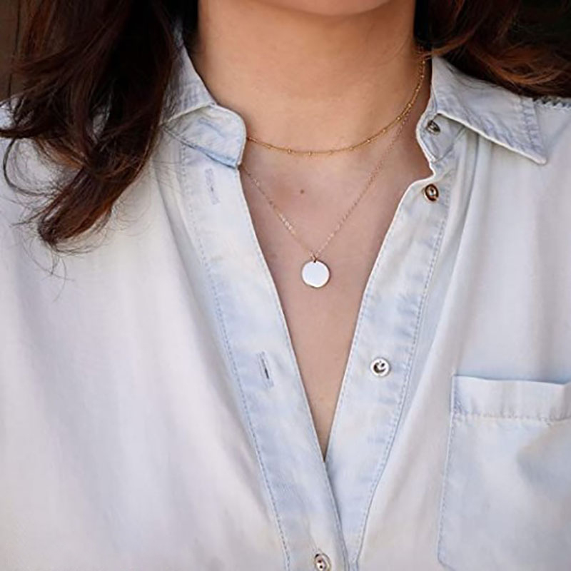 Amazon Hot Selling Personalized Double Necklace