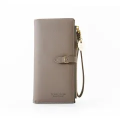 Niche Design Wallet Ladies Small And Thin Long Clutch Handbag Simple Ins Korean - Grey - View 1