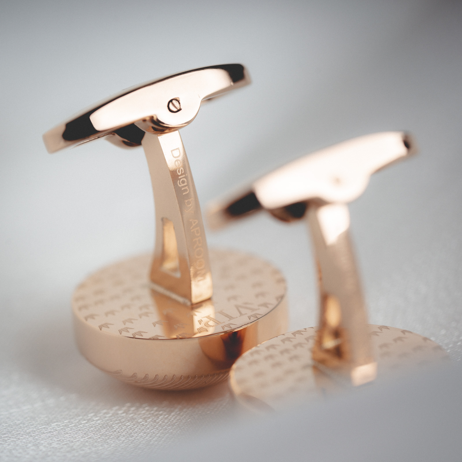 French Rose Gold Cufflinks Men's Business Casual — foto 2