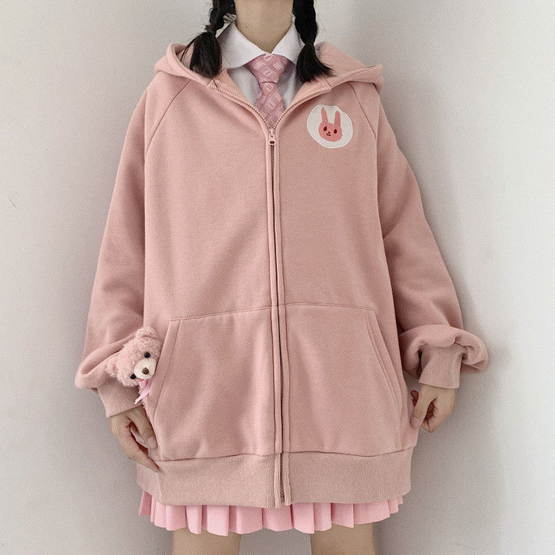 Title 16, Plus Velvet Thick Soft Girl Long-Sleeved Jk Swe...