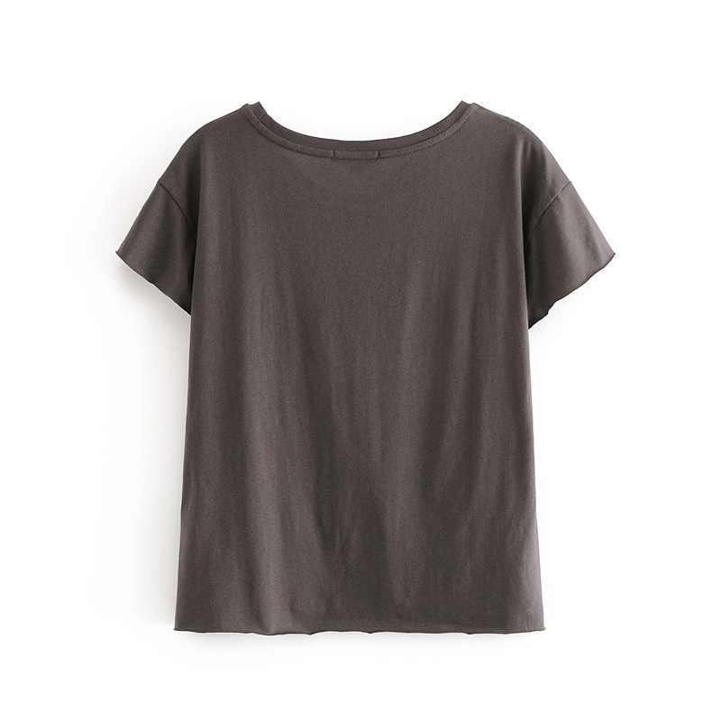 European And American Style Summer Women's New Style Wholesale Tiger Sun And Moon Print Short-Sleeved T-Shirt