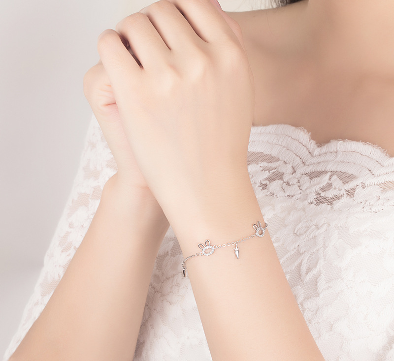 Pure Silver Radish Bracelet Simple Korean Version
