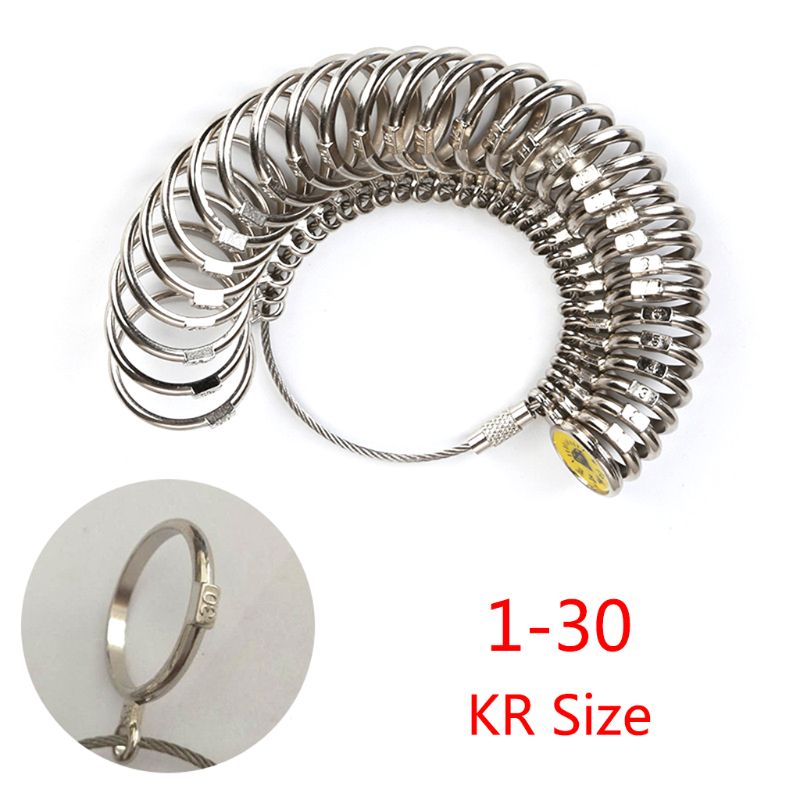 UK Size And US Size Finger Metal Ring Measuring Ring