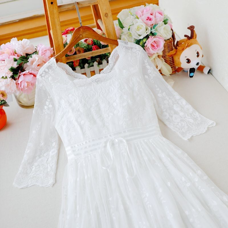 Lace Long-Sleeve Maxi Dress, picture 2 of 5