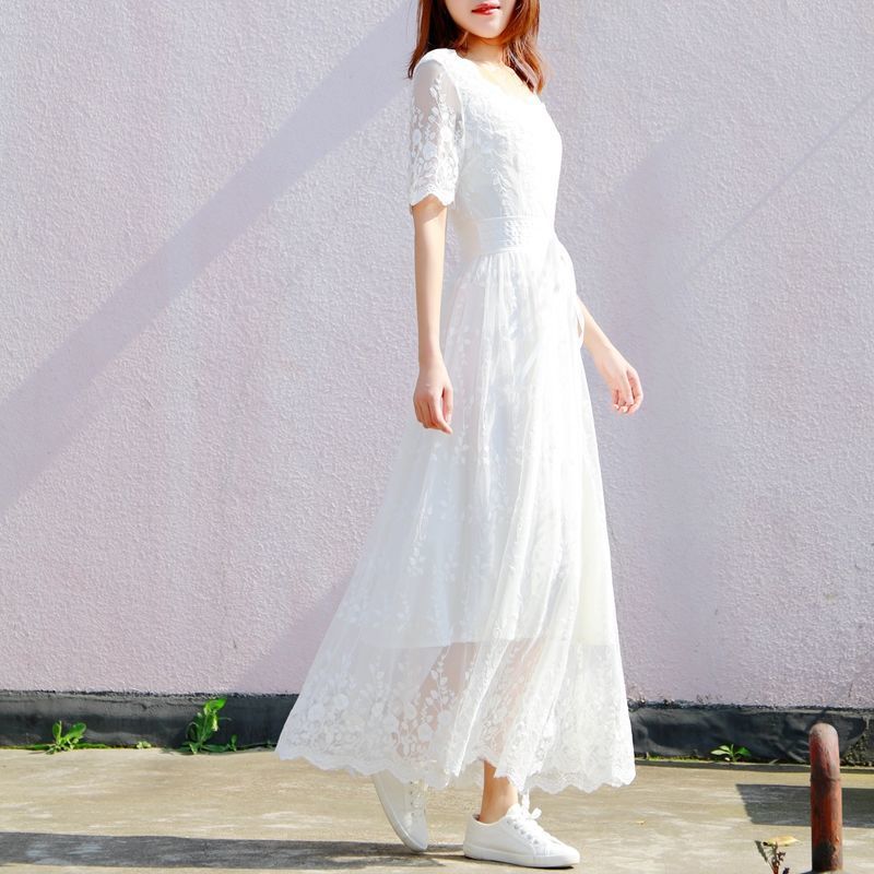 Lace Long-Sleeve Maxi Dress, picture 5 of 5