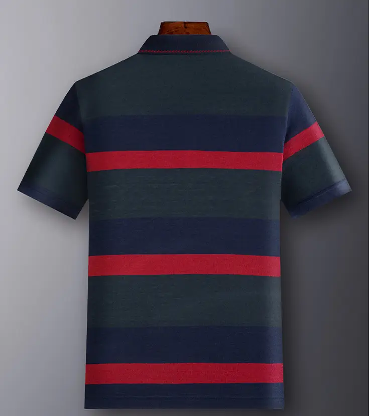 Colorblock Men's Short Sleeved Striped T Shirt