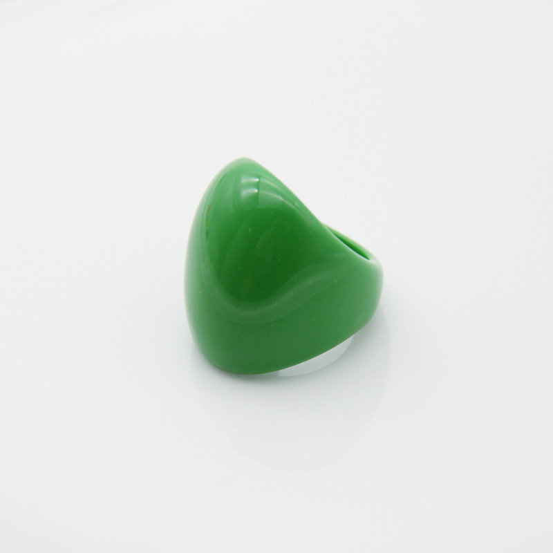 Geometric Transparent Acrylic Resin Ring