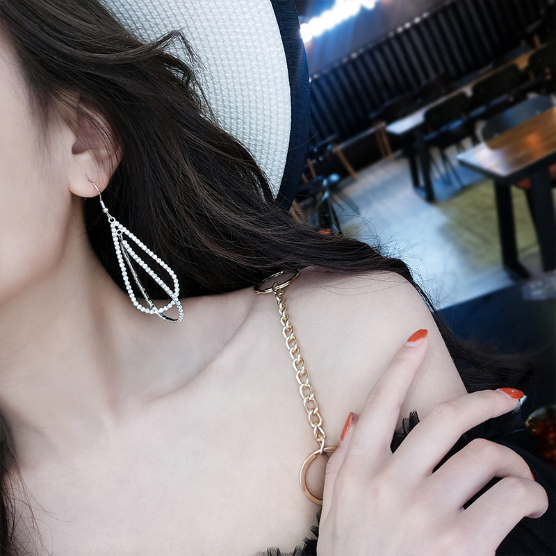 Water Drop Earrings Female Long Earrings With Diamonds