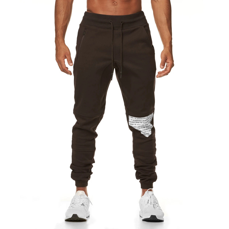 Title 2, Pantaloni fitness da uomo con cuciture a toppa,...