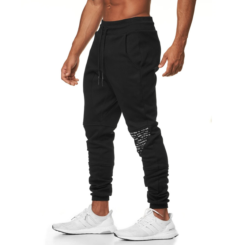 Men's Patch Stitching Slim Fit Fitness Pants