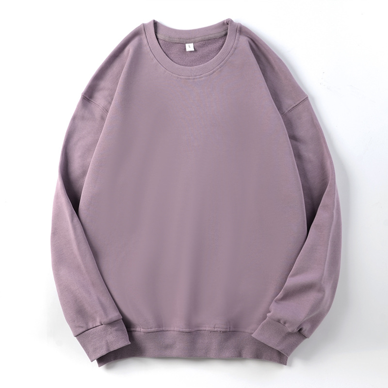 Title 3, Round Neck Terry Sweater Loose Solid Color Men