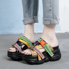 Women's Shoes Wedge Platform Shoes Fashion Old Sandals - Black - View 1