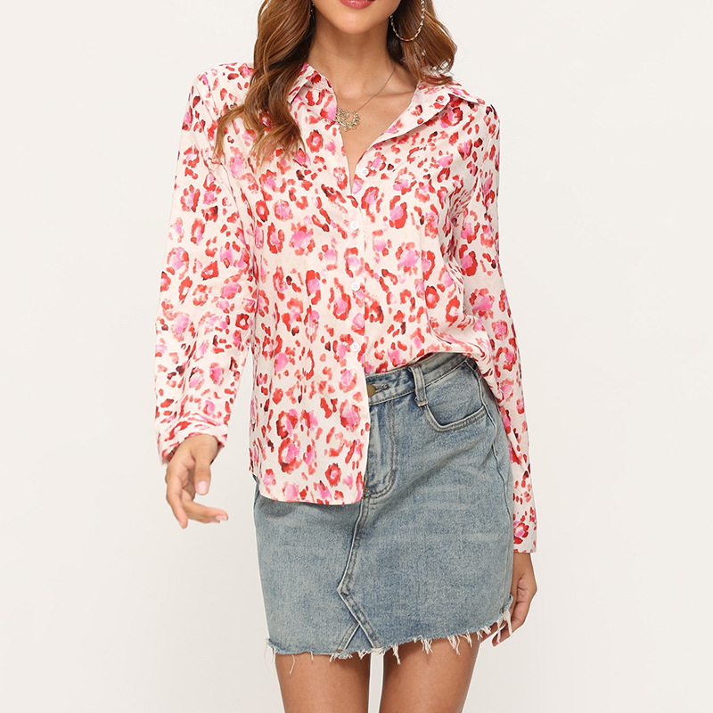 Printed Casual Chiffon Long-Sleeved Shirt