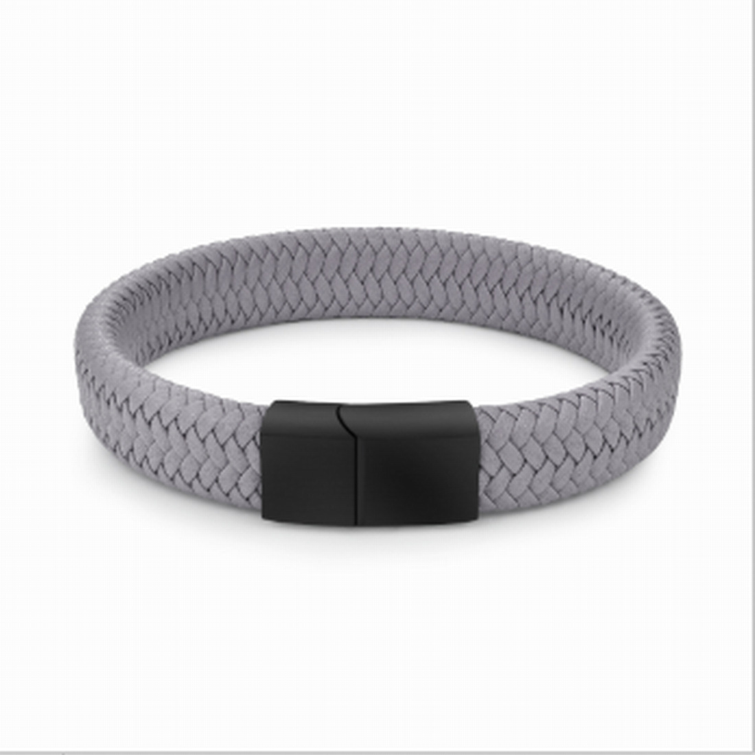 6-Color Multi-Code Amazon Cross-Border Ebay Europe And America Titanium Steel Magnetic Buckle Leather Cord Bracelet Braided Bracelet