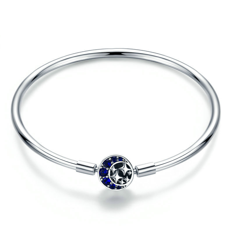Starry Sky S925 Sterling Silver Bangle Bracelet