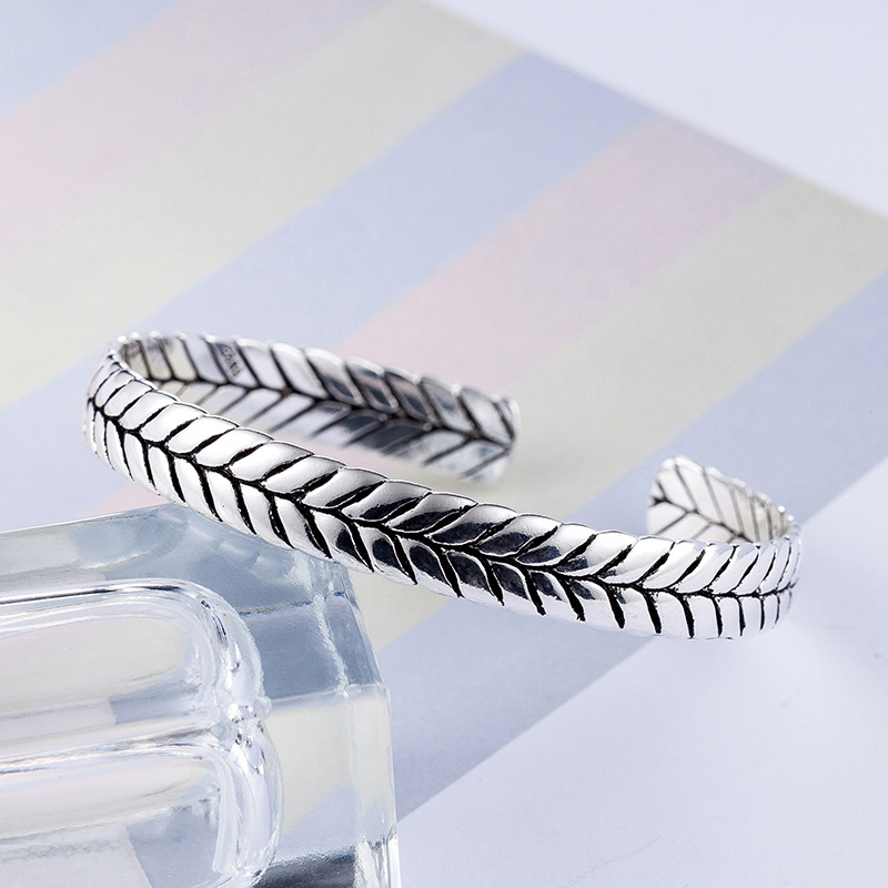 Snake Pattern Bracelet Female Creative Woven Bracelet Retro Opening Adjustable Bracelet