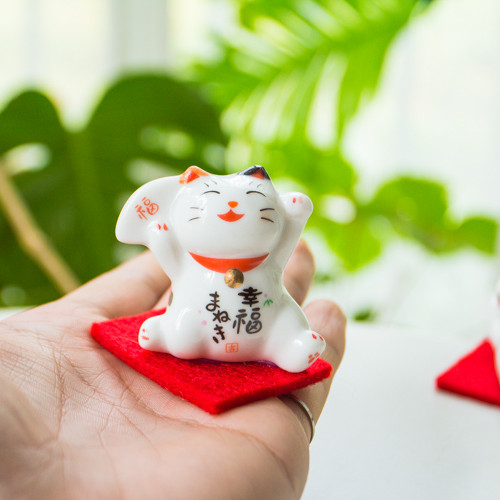 Super Adorable Haofu Haocai Cat Chopstick Frame Ceramic Furnishings