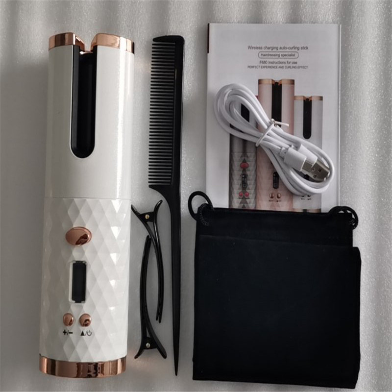 Curling Iron USB Wireless Multifunctional Charging Curler 6-Speed Temperature Ad - Picture 17 of 19