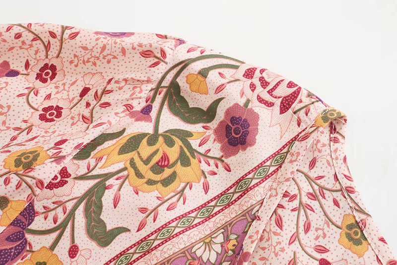 New Fresh And Loose Rayon Positioning Printing Top