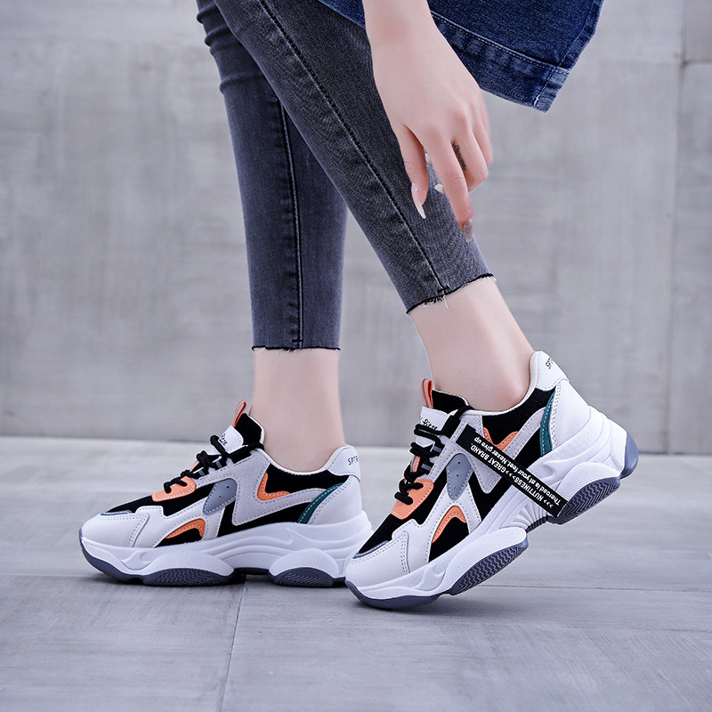 Women's Thick-soled Sneakers Breathable Old Shoes