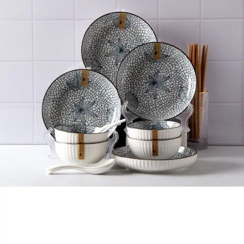 Home Creative Japanese Style Rice Soup Bowls and Dishes