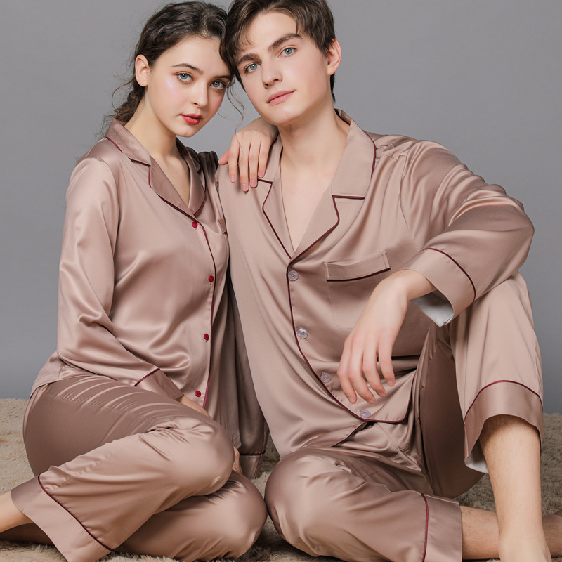 Title 3, Silk Couple Pajamas And Home Wear Long-Sleeved ...