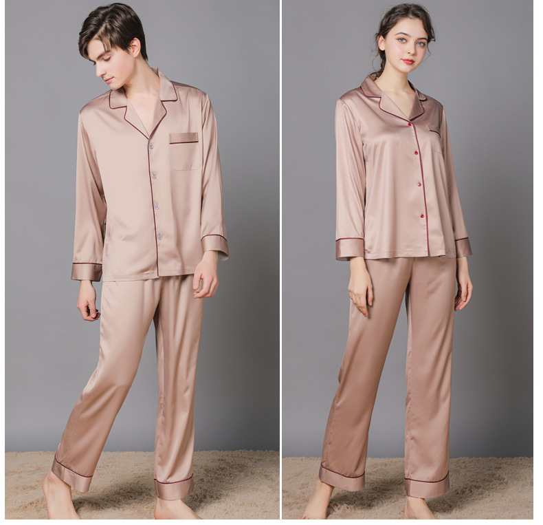 Title 4, Silk Couple Pajamas And Home Wear Long-Sleeved ...