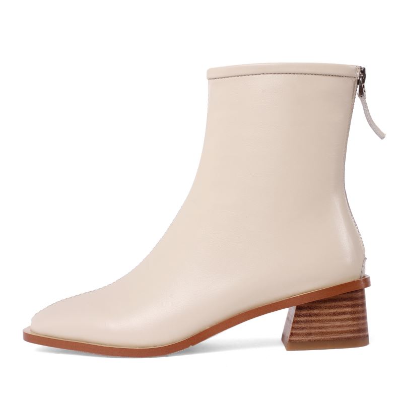 Retro Thick Heel Leather Fashion Simple Chelsea Boots