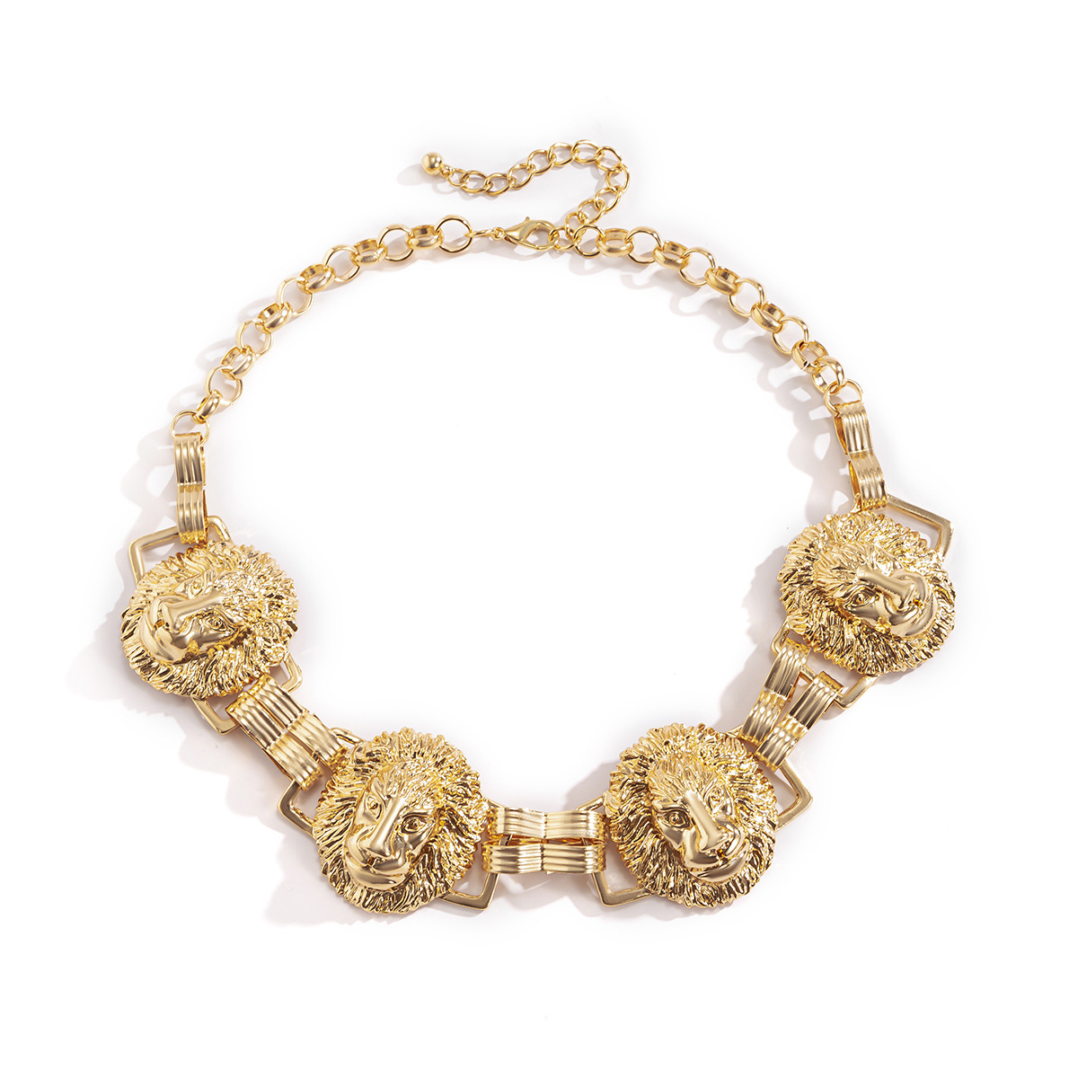 Fashion Hip-Hop Style Exaggerated Lion Head Clavicle Necklace