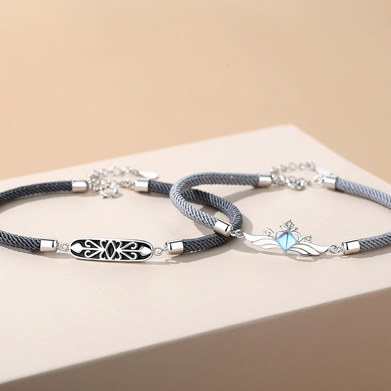 Princess Knight Couple Hand Strap S925 Silver Bracelet