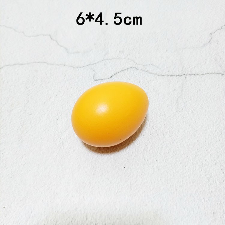 Orange wooden egg