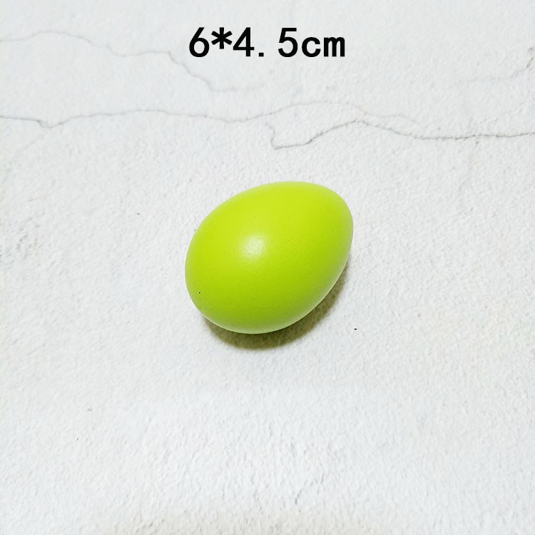 Green wooden egg