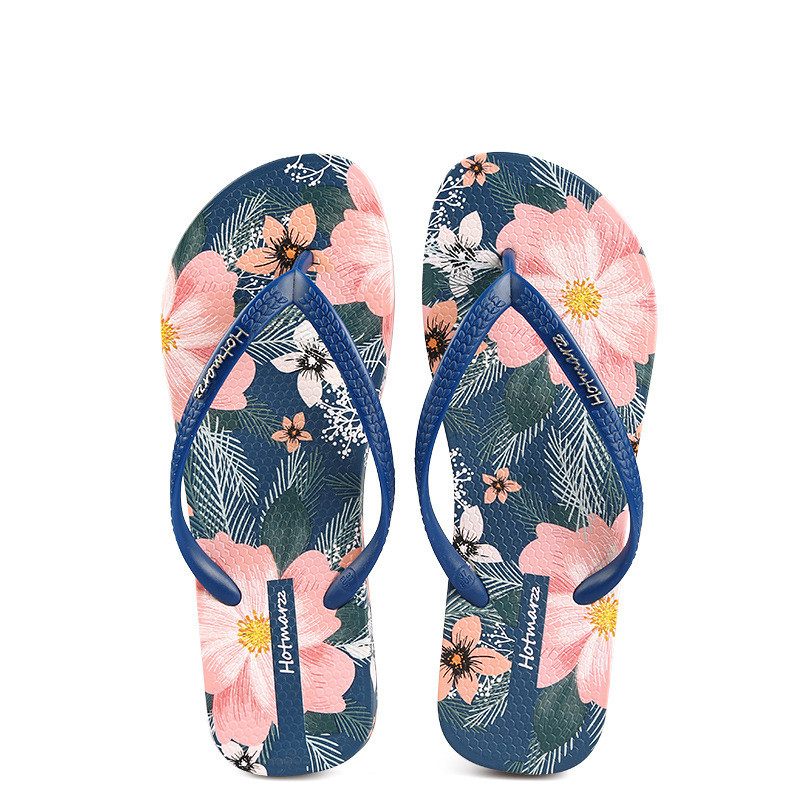 New Flip Flops Women's Summer Wear All match Non slip Beach Flip Sandals and Slippers Blue - Shop at LoveMi
